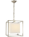 Visual Comfort Caged Small Lantern with Linen Shade