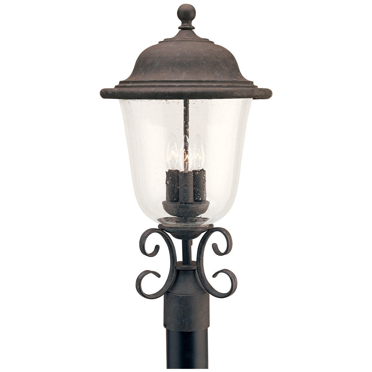 Sea Gull Lighting Oxidized Bronze Three Light Outdoor Post Lantern