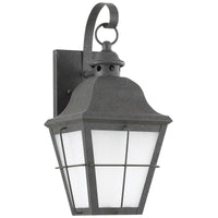 Sea Gull Lighting Frosted Seeded Glass One Light Outdoor Wall Lantern
