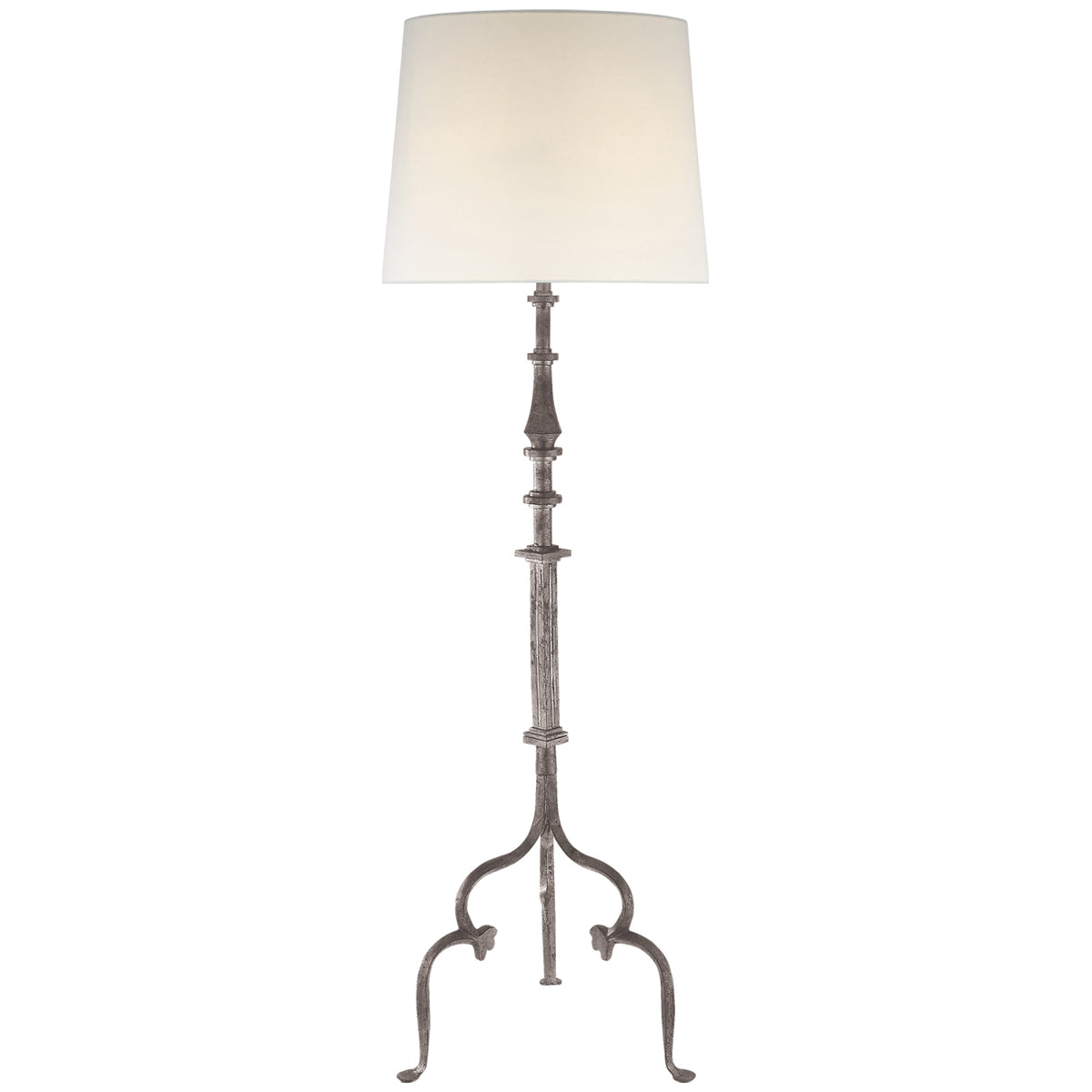 Visual Comfort Madeleine Floor Lamp with Linen Shade