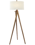 Visual Comfort Tripod Floor Lamp with Linen Shade