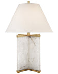Visual Comfort Cameron Quartz Table Lamp with Linen Shade