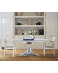Villa & House Stockholm 79-Inch Oval Dining Table, Nickel