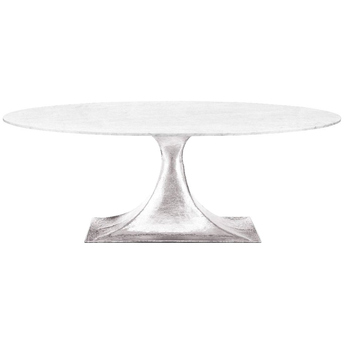 Villa &amp; House Stockholm 79-Inch Oval Dining Table, Nickel