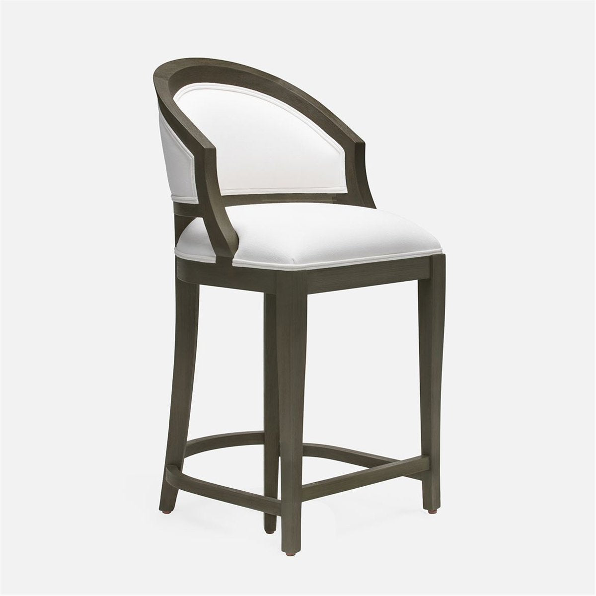 Made Goods Sylvie Curved Back Counter Stool in Rhone Leather