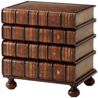 Theodore Alexander A Hand Carved and Filt Faux Book Nightstand