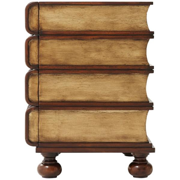 Theodore Alexander A Hand Carved and Filt Faux Book Nightstand
