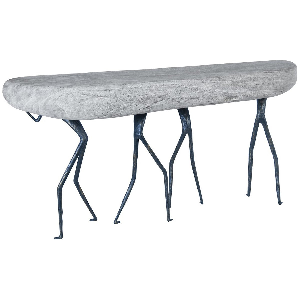 Phillips Collection Atlas Console Table, Gray Stone