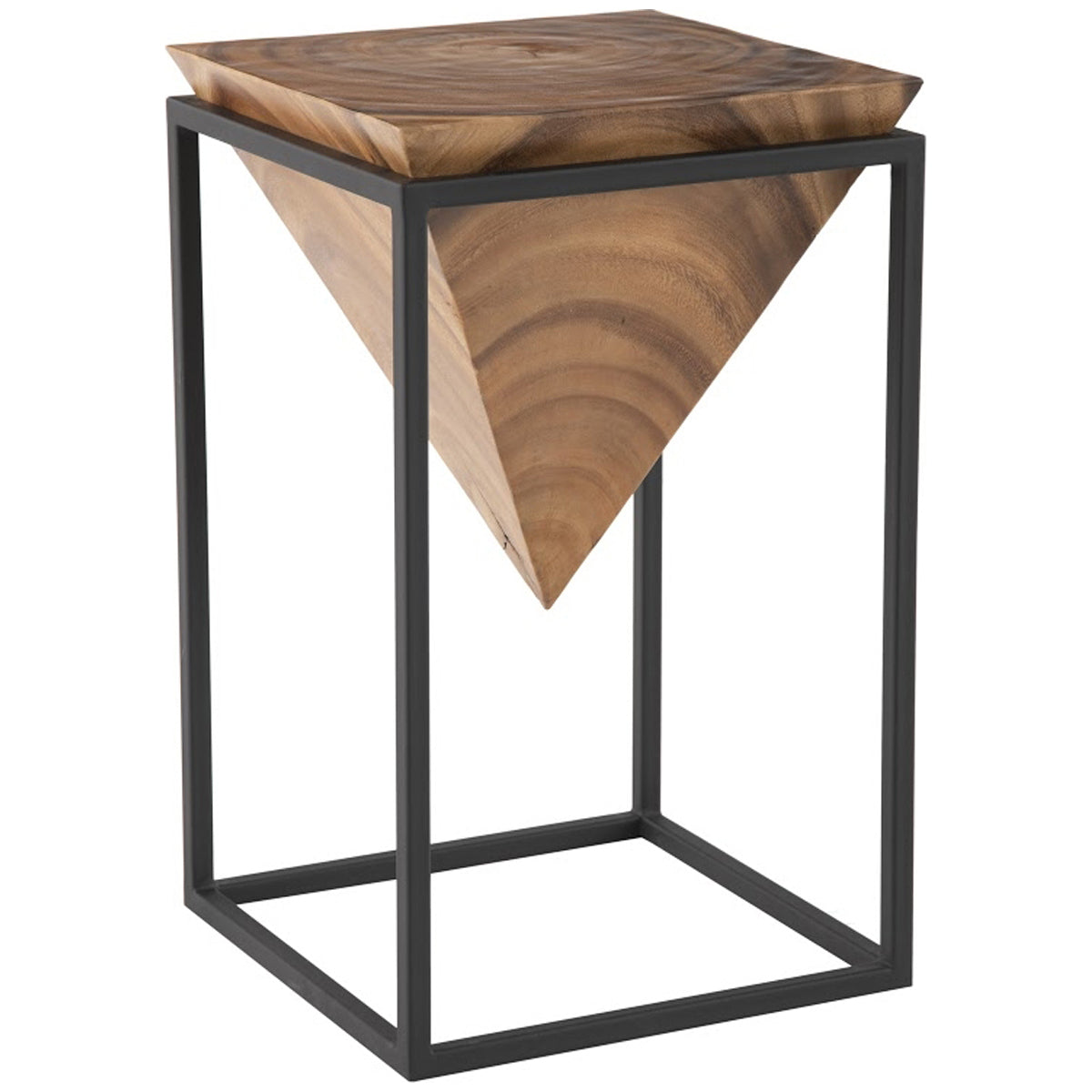 Phillips Collection Inverted Pyramid Natural Side Table