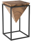Phillips Collection Inverted Pyramid Natural Side Table