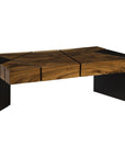 Phillips Collection Criss Cross Coffee Table on Black Iron Legs