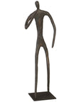 Phillips Collection Abstract Figure Sculpture on Metal Base, Elbow Bent