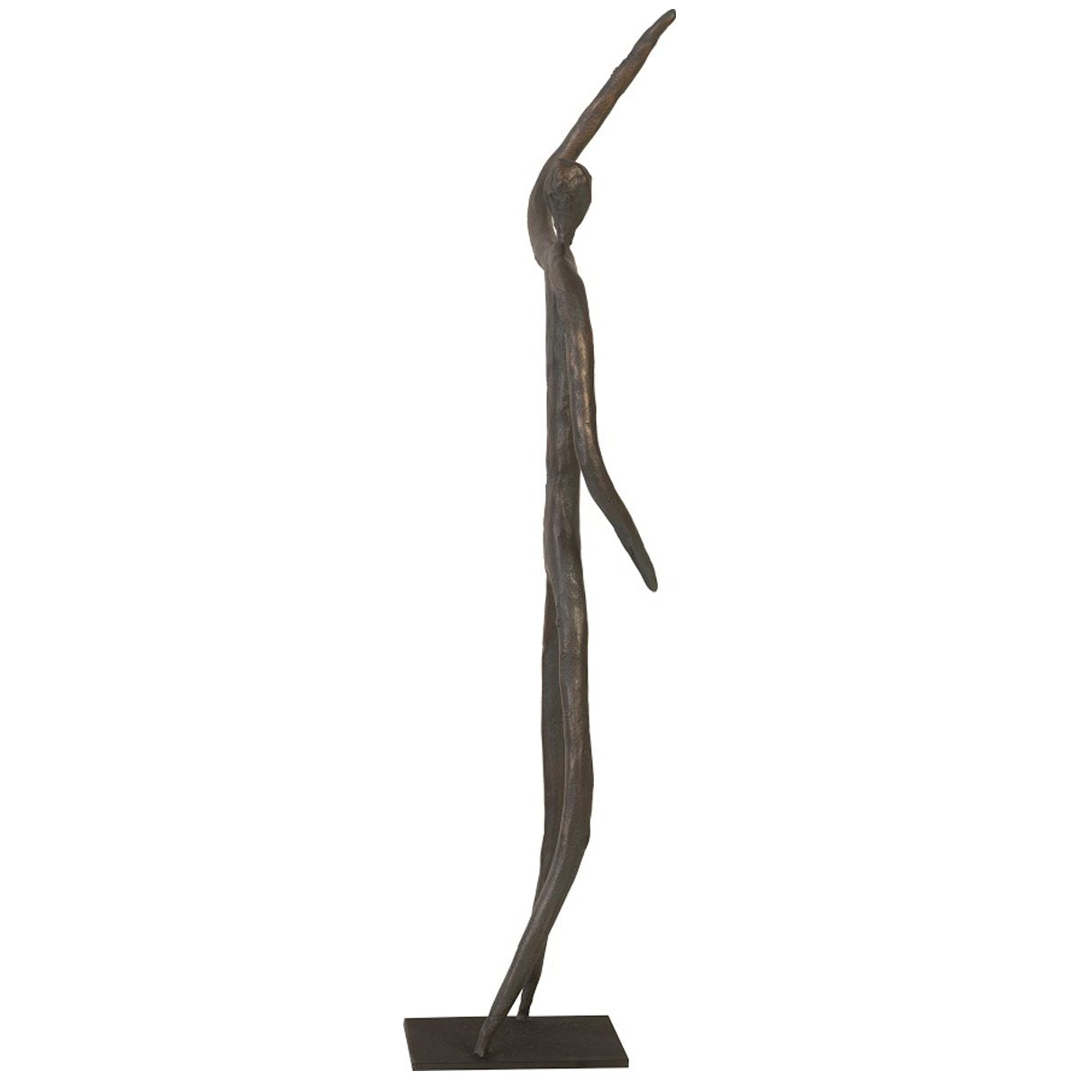 Phillips Collection Abstract Figure Sculpture on Metal Base, Arm Up