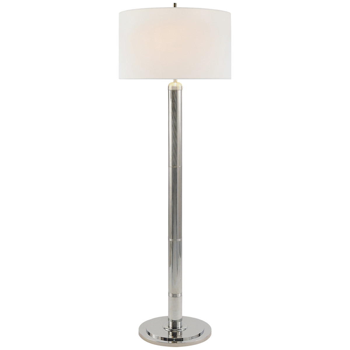 Visual Comfort Longacre Floor Lamp with Linen Shade