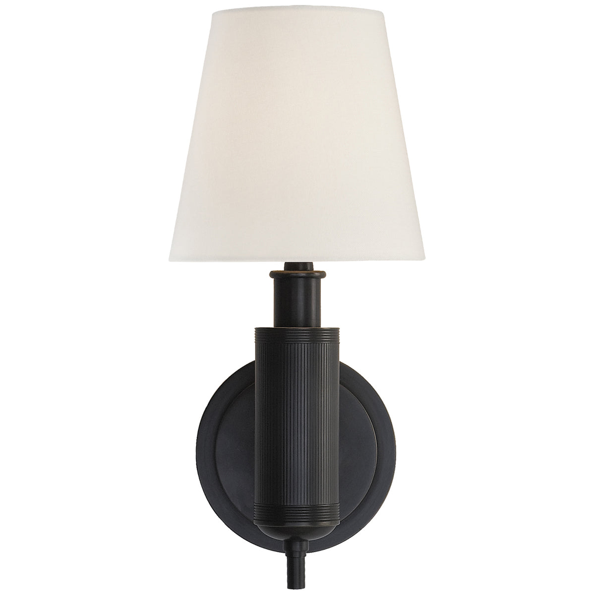Visual Comfort Longacre Sconce with Linen Shade