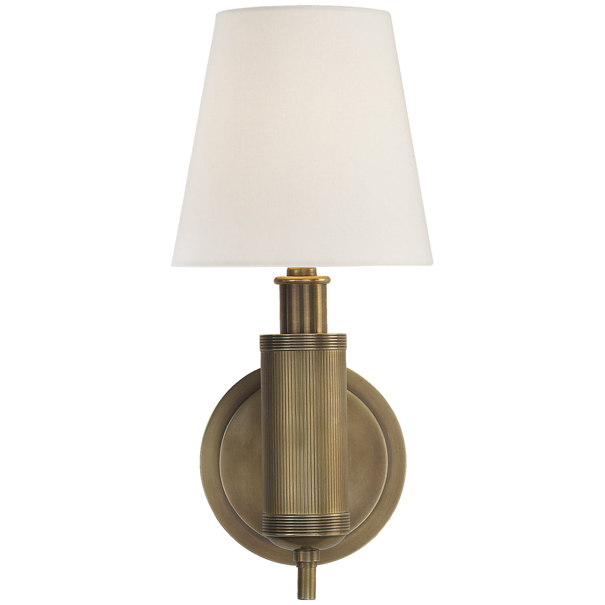 Visual Comfort Longacre Sconce with Linen Shade