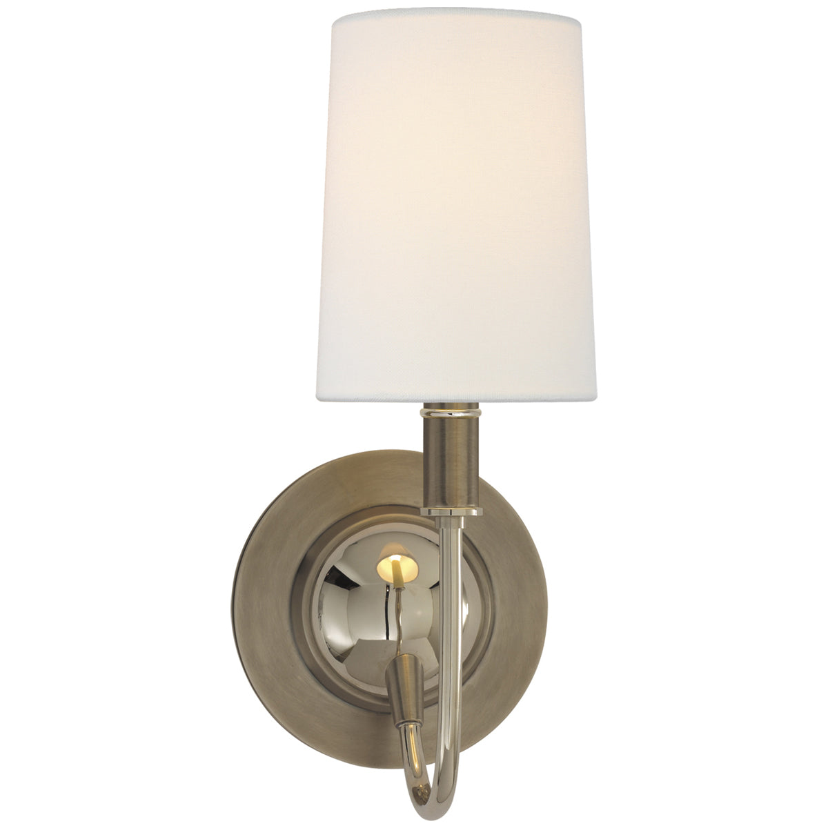 Visual Comfort Elkins Sconce with Linen Shade