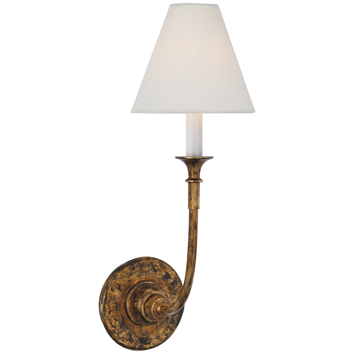 Visual Comfort Piaf Single Sconce with Linen Shade