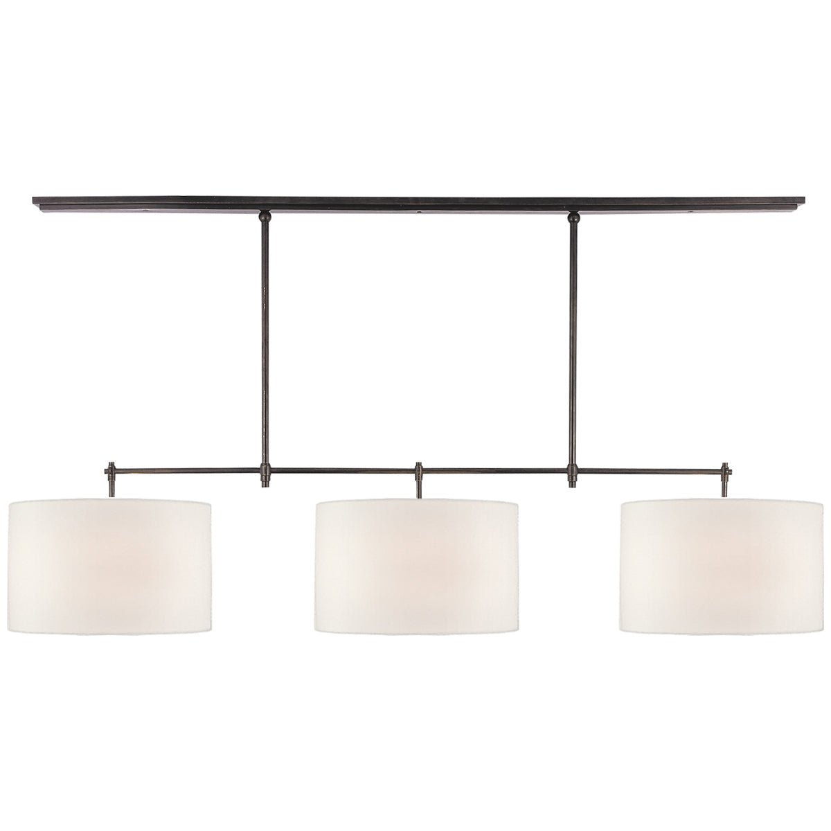 Visual Comfort Bryant Large Billiard Light with Linen Shades
