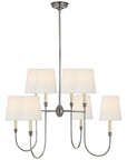 Visual Comfort Vendome Large Chandelier with Linen Shades
