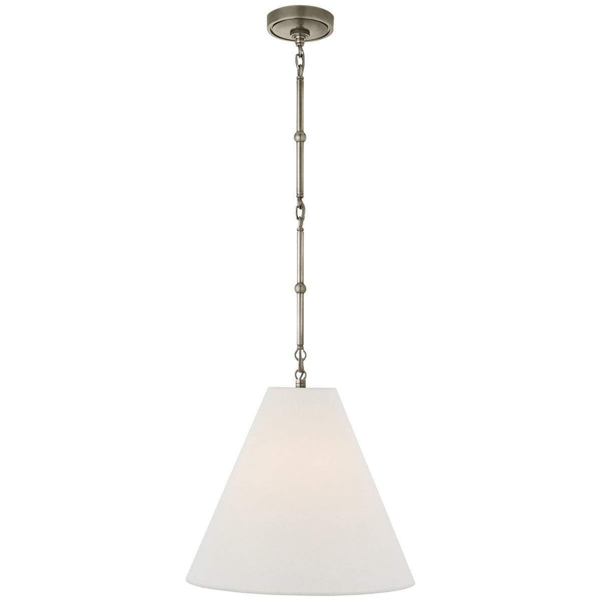 Visual Comfort Goodman Small Hanging Light with Linen Shade