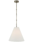 Visual Comfort Goodman Small Hanging Light with Linen Shade