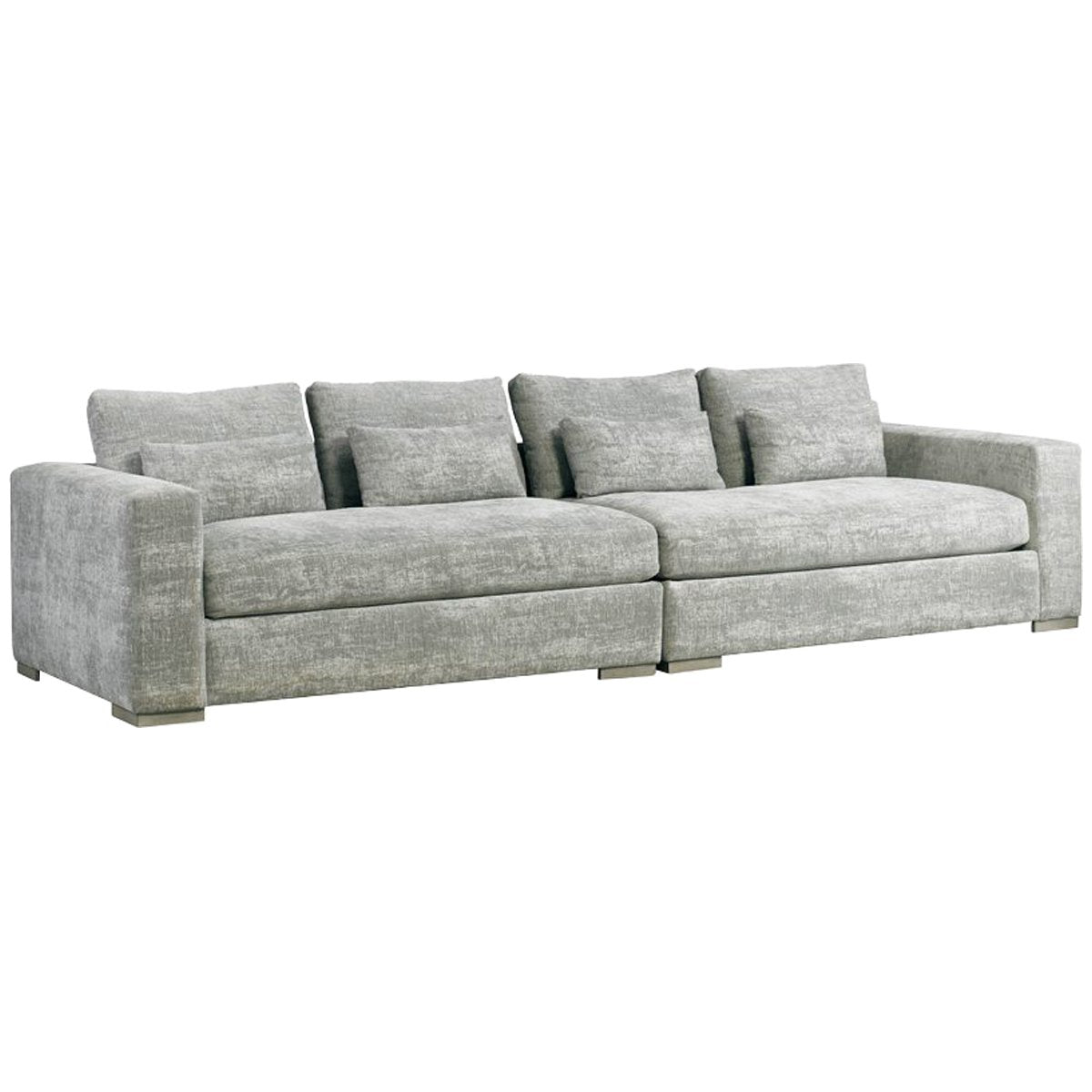 Lillian August Corso Two-Piece Sofa Sectional with Knife Edge Back