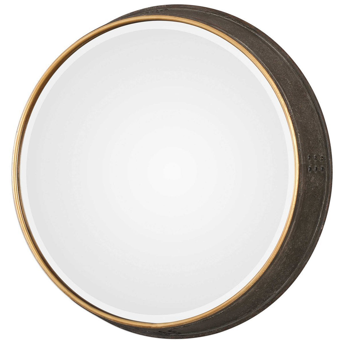 Uttermost Sturdivant Antiqued Gold Round Mirror