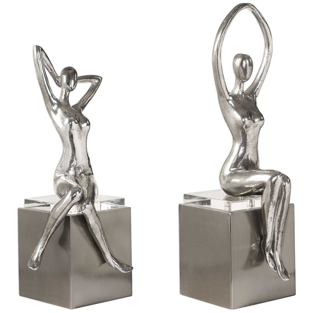 Uttermost Jaylene Silver Sculptures, 2-Piece Set