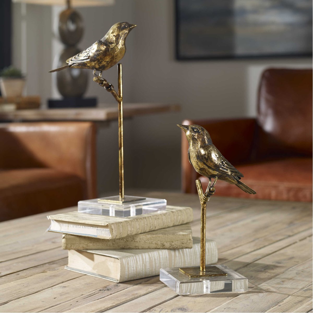 Uttermost Passerines Bird Sculptures, 2-Piece Set
