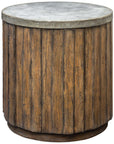 Uttermost Maxfield Wooden Drum Side Table