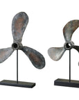 Uttermost Propellers Rust Sculptures, 2-Piece Set