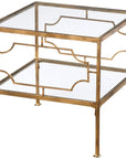 Uttermost Genell Gold Cube Table