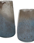 Uttermost Ione Seeded Glass Vases, 2-Piece Set