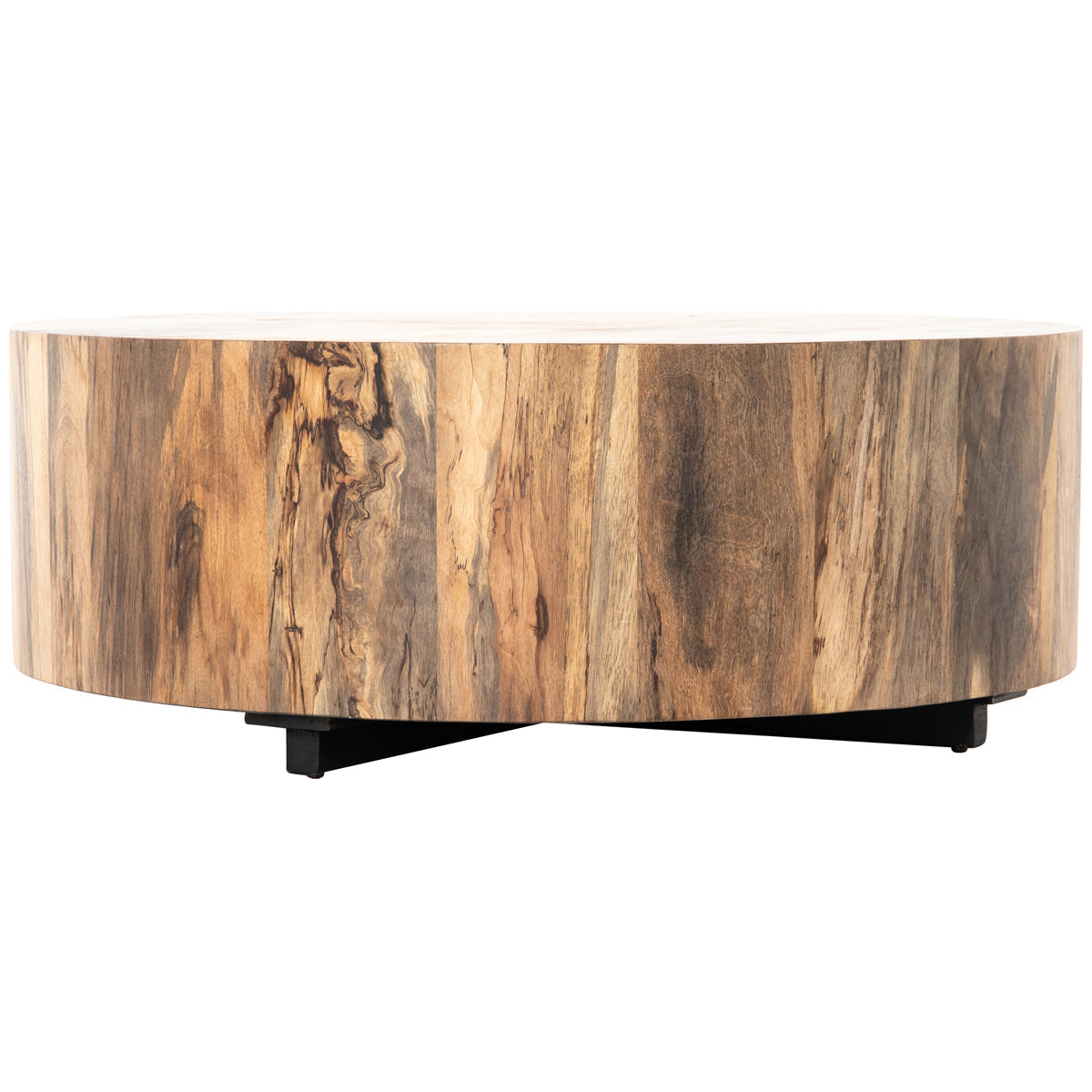 Four Hands Wesson Hudson Round Coffee Table - Spalted Primavera