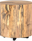 Four Hands Wesson Hudson Round End Table - Spalted Primavera