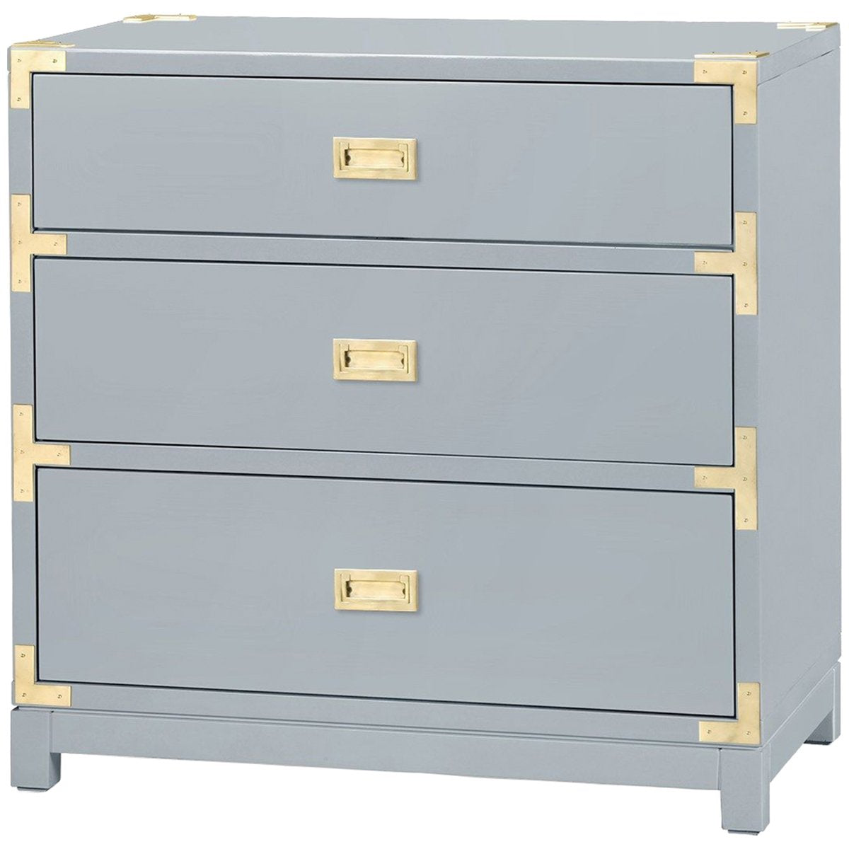 Villa &amp; House Victoria 3-Drawer Side Table - Gray