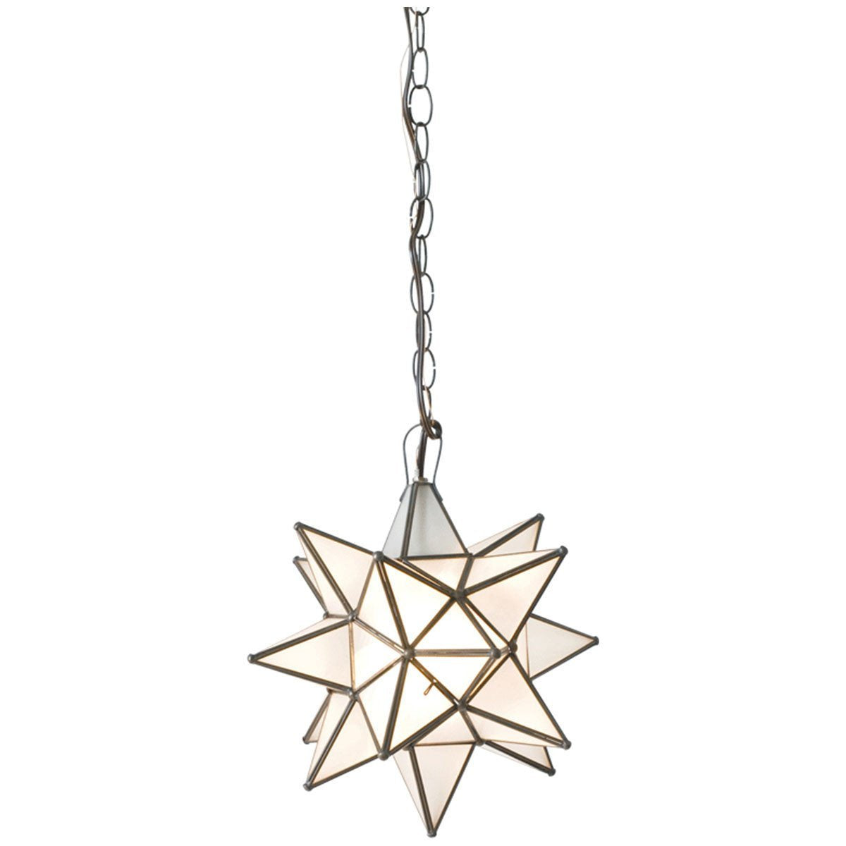 Worlds Away Frosted Glass Star Chandelier AGS812