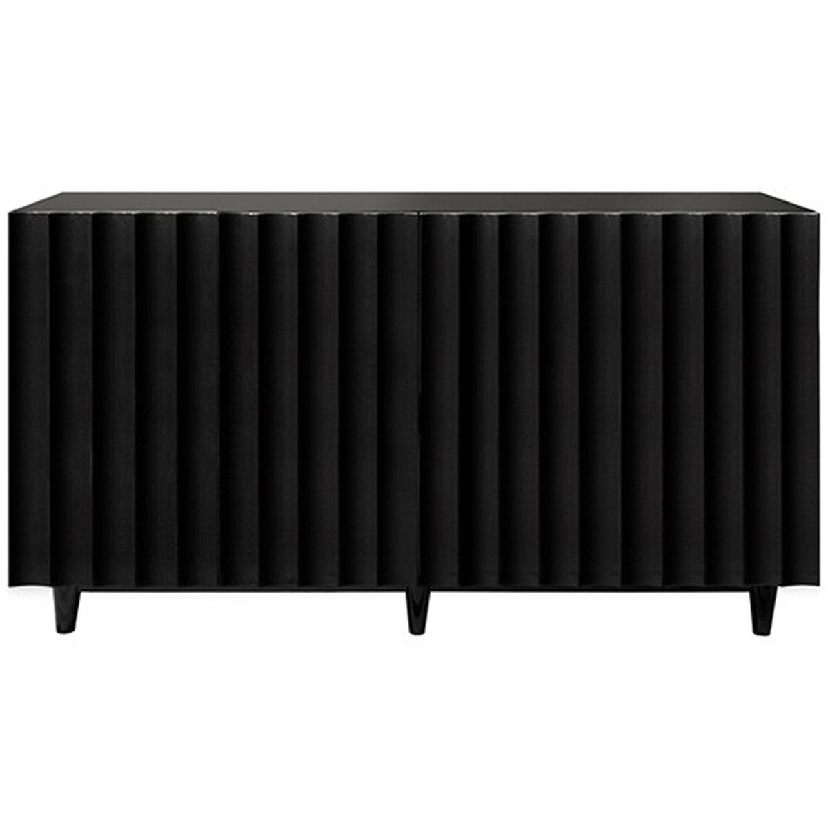 Worlds Away Lacquer 4-Door Scalloped Front Cabinet