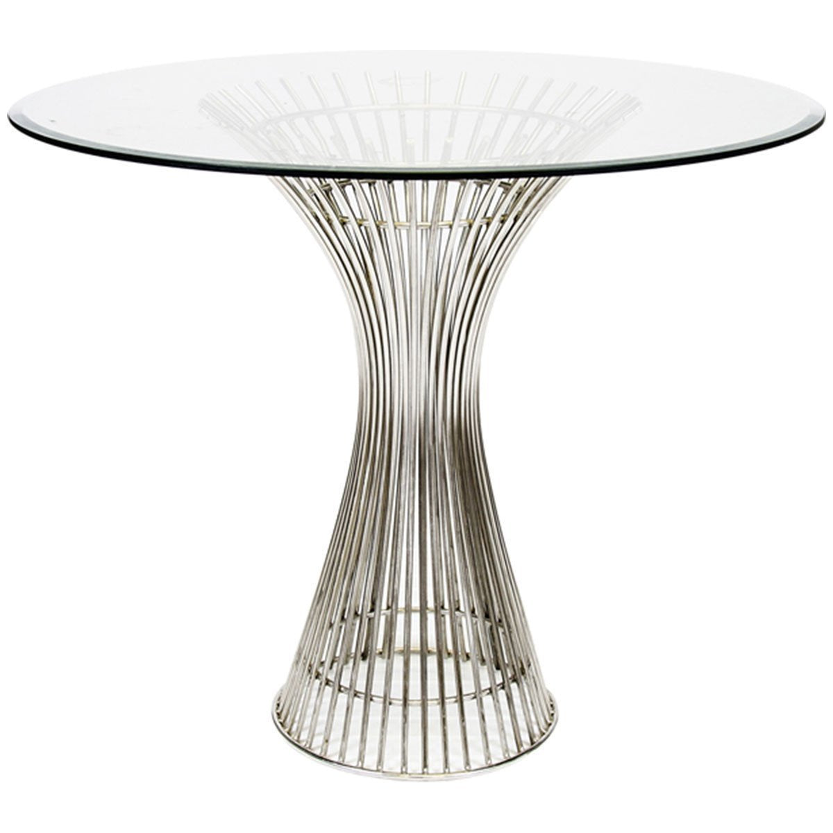 Worlds Away Polished Stainless Side TableåÊ30"Dia Top POWELL SS30