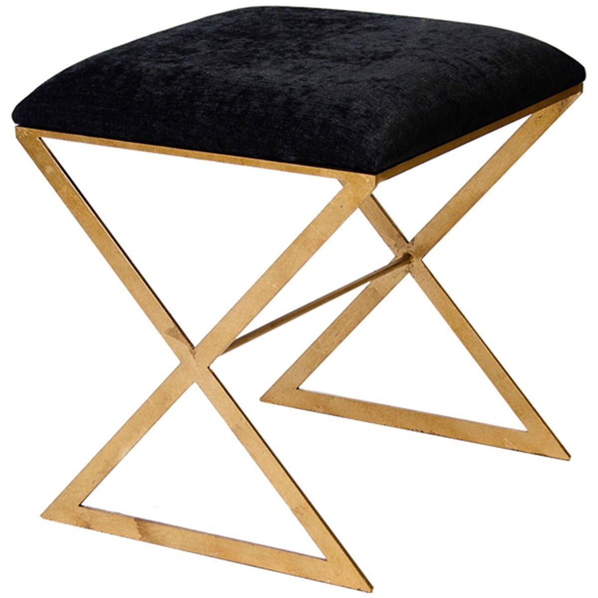 Worlds Away &quot;X&quot; Side Stool with Velvet Top X SIDE GU