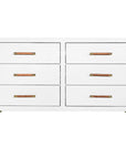 Worlds Away 6-Drawer Chest in Matte White Lacquer