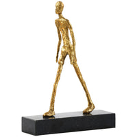 Villa & House Walking Man Gold Statue