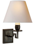 Visual Comfort Dean Single Arm Sconce with Natural Paper Shade