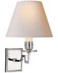 Visual Comfort Dean Single Arm Sconce with Natural Paper Shade
