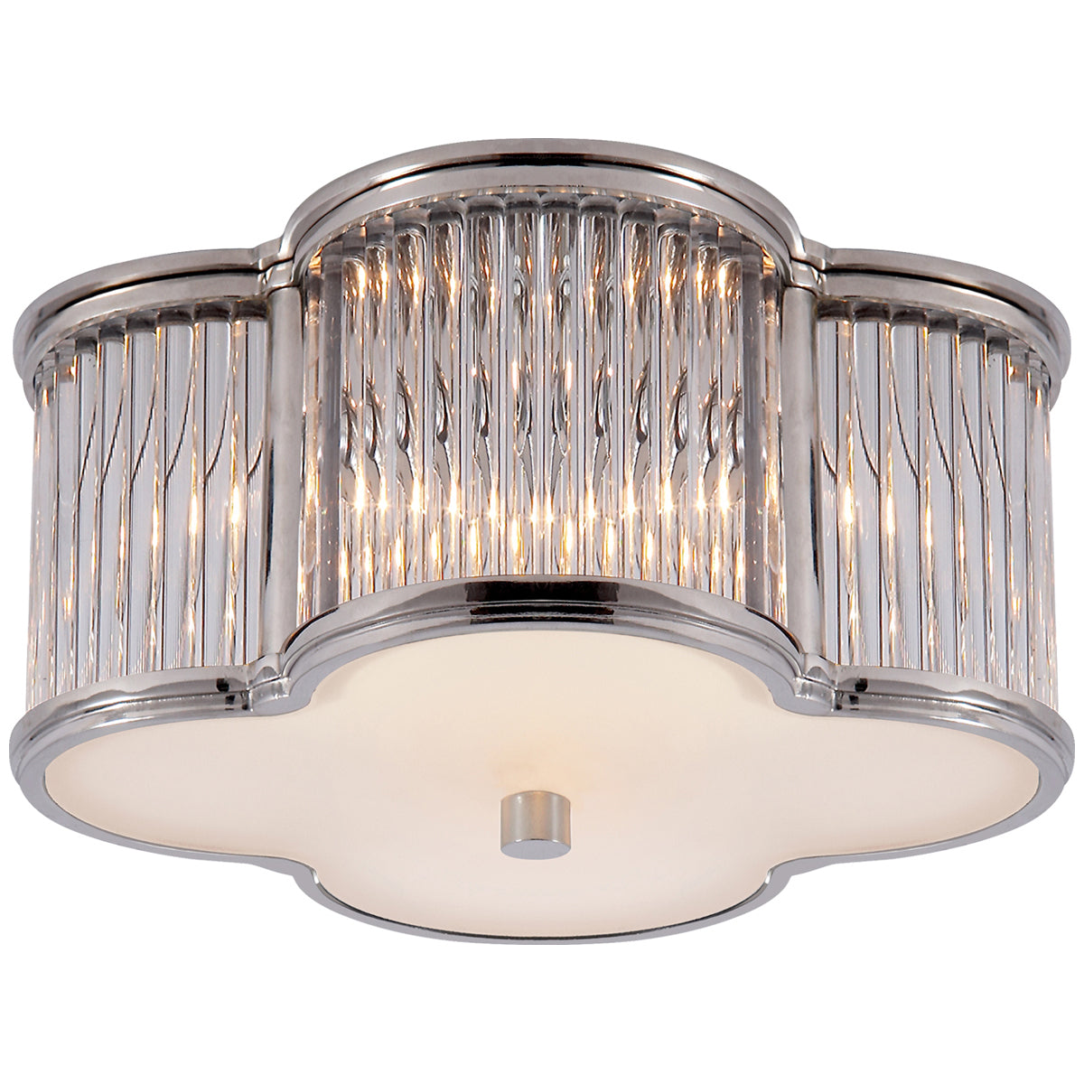 Visual Comfort Basil Small Flush Mount with Clear Glass Rods