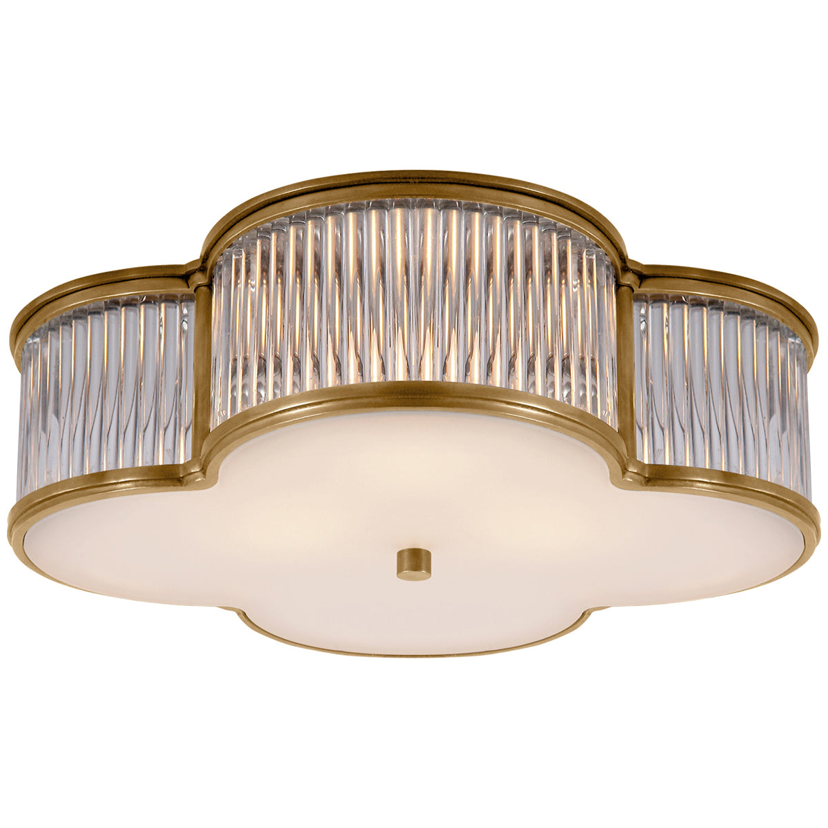 Visual Comfort Basil 17-Inch Flush Mount with Clear Glass Rods