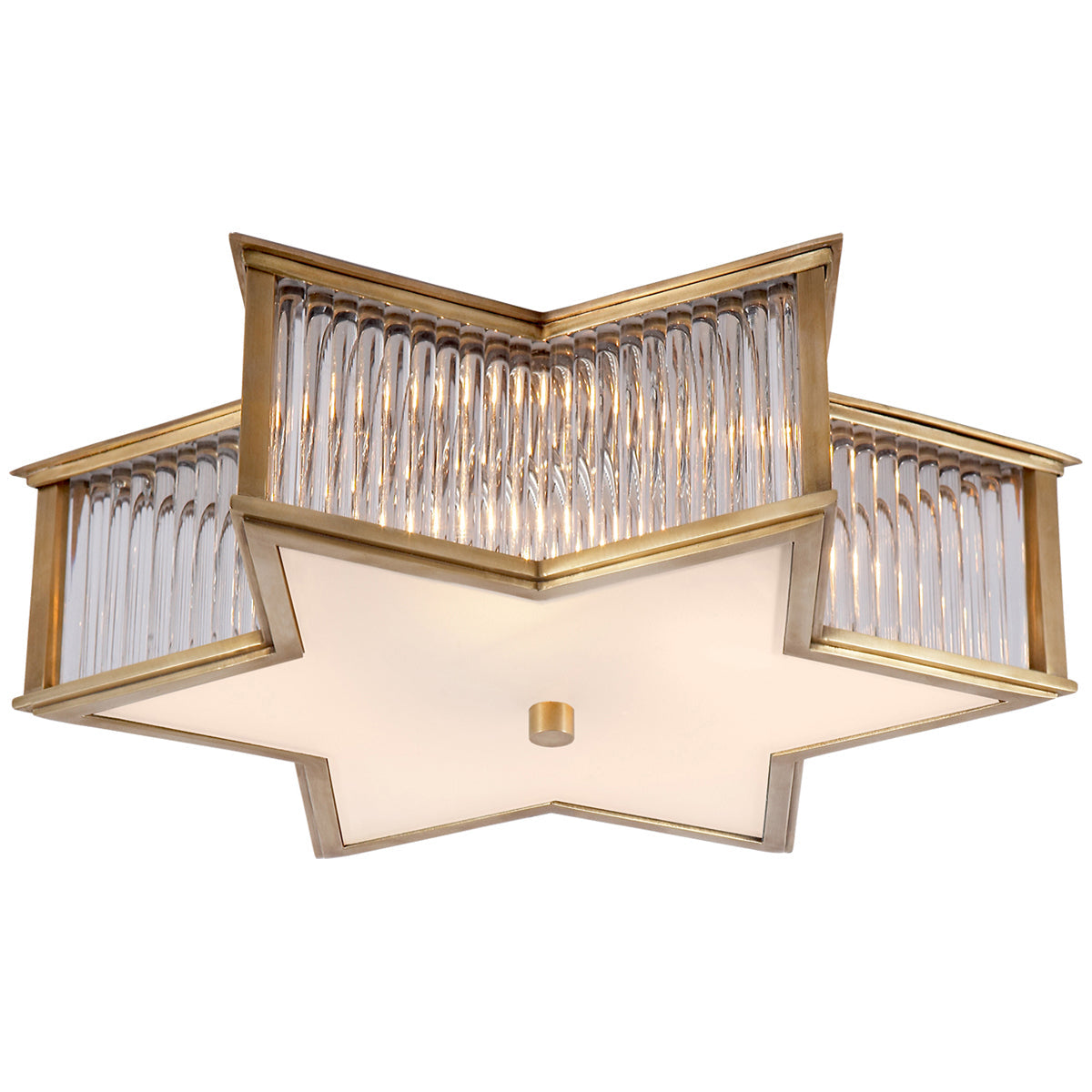 Visual Comfort Sophia 17-Inch Flush Mount with Clear Glass Rods