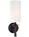 Visual Comfort Drunmore Single Sconce with White Glass Shade