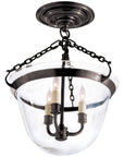 Visual Comfort Country Semi-Flush Bell Jar Lantern